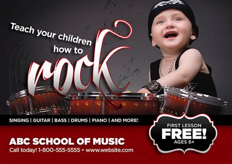 10 Brilliant Music School Direct Mail Postcard Advertising Examples