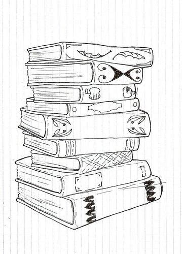 Learn how to draw stack of books pictures using these outlines 600x714 scholar bring stack of book coloring page coloring sun. books | Book drawing, Book tattoo, Book art