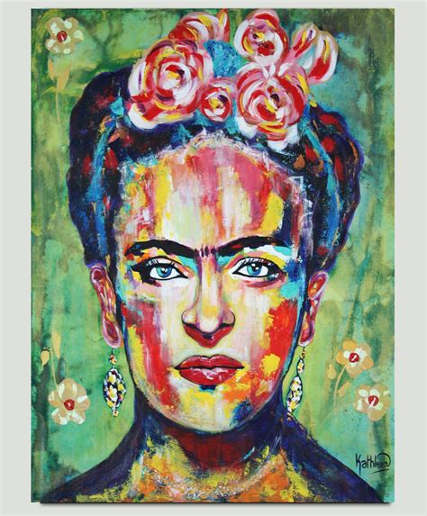 Frida Kahlo Original Pop Art Painting 22x28 Ready Etsy France Pop