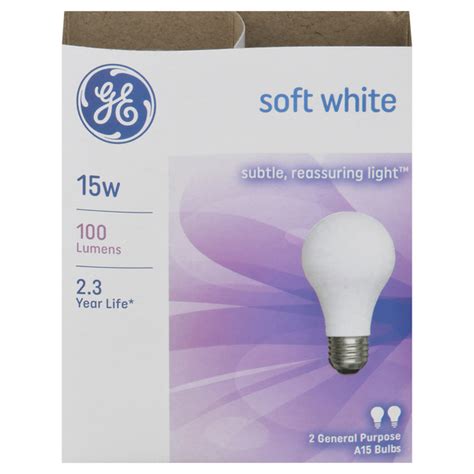 Save On Ge General Purpose Light Bulb Soft White 15 Watt Order Online