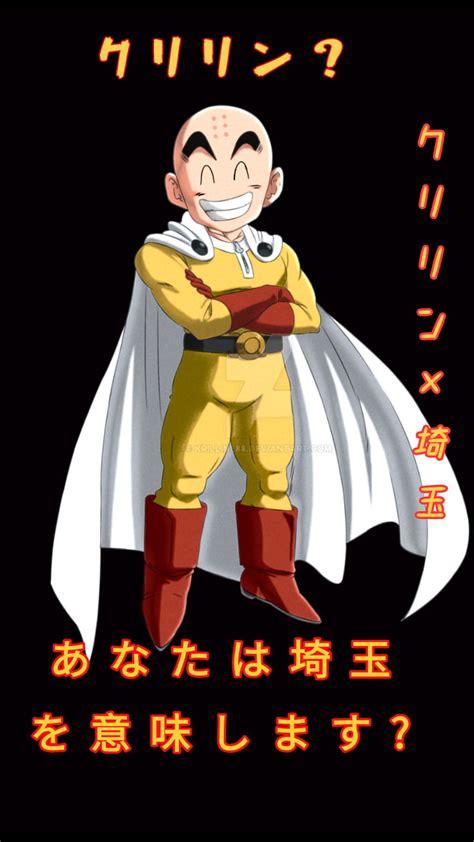 Krillin X Saitama Anime Black Drawing Hero Krillin One Punch Man