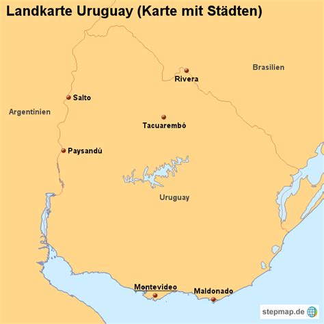 Tripadvisors uruguay karte mit hotels, pensionen und hostels: Landkarte Uruguay (Karte mit Städten) von länderkarte ...