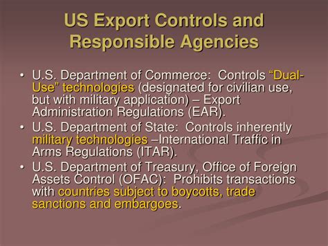 Ppt Export Controls 101 Training Powerpoint Presentation Free