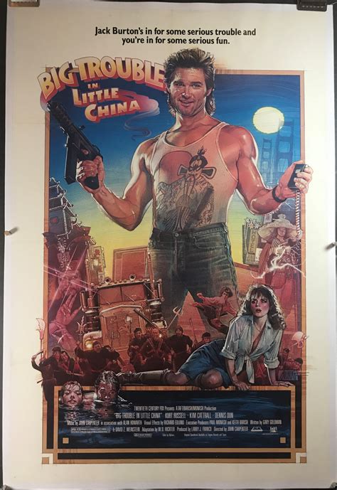 Big Trouble In Little China Original Kurt Russell Movie Poster