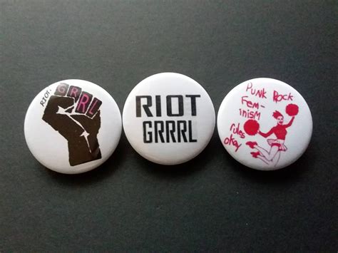 Riot Grrrl Pin Badge Pack Punk Rock Feminism Rules Etsy