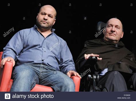 Her body measurements are 42 inch. Abdel Sellou (L) and Philippe Pozzo di Borgo sit next to ...
