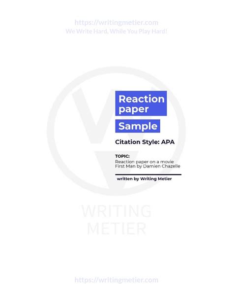 Apa Reaction Paper