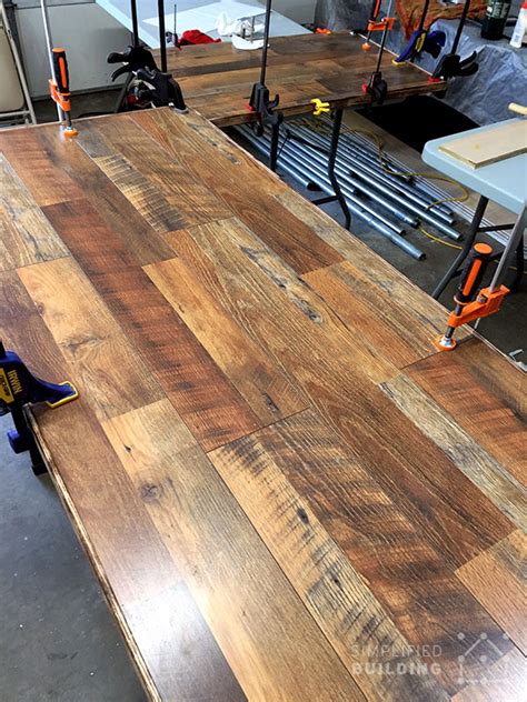 Birch faced plywood table top and mild steel hairpin legs best plywood table top diy Can I Use Plywood As Table Surface : Applying Finishes To ...