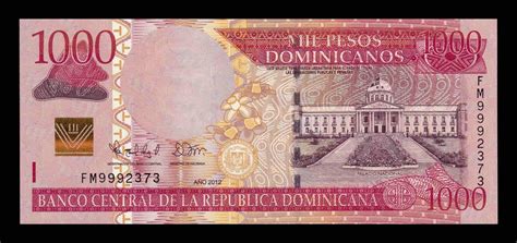 República Dominicana 1000 Pesos Dominicanos 2012 Pick 187b Sc Unc