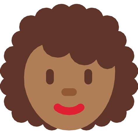 Woman Medium Dark Skin Tone Curly Hair Vector Svg Icon Svg Repo