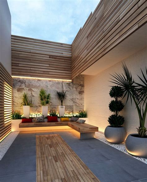 Inspiring Cozy Courtyard Patio Ideas For Urban Homes Patio Contemporain Amenagement Jardin
