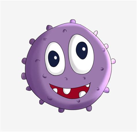 Virus Bacteria Hd Transparent Cartoon Purple Virus Bacteria Bacteria