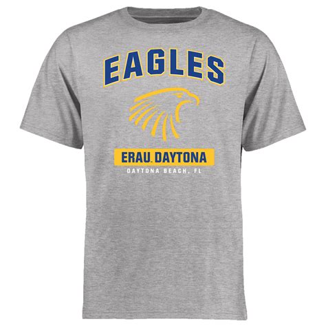 Embry Riddle Eagles Big And Tall Campus Icon T Shirt Ash