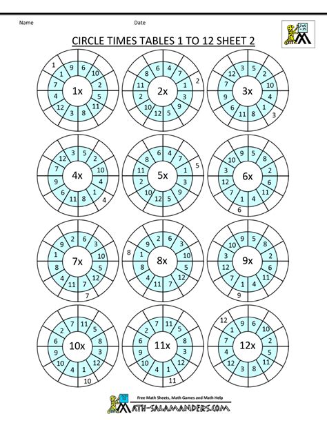 Times Table Worksheet Circles To Times Tables 17730 Hot Sex Picture