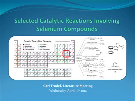 Selenium And Tellurium Chemistry