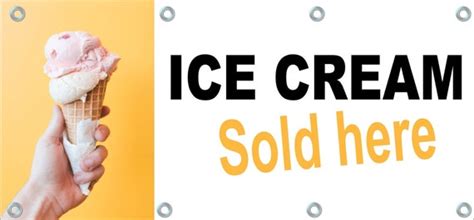 Ice Cream Sold Here Banner Any Size Etsy