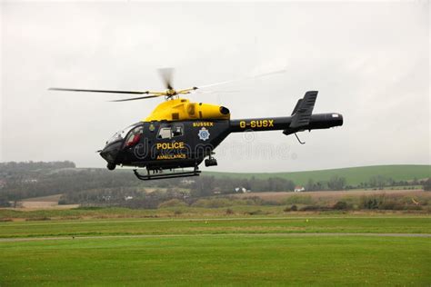 Metropolitan Police Eurocopter Ec 135 Helicopter Flying At London