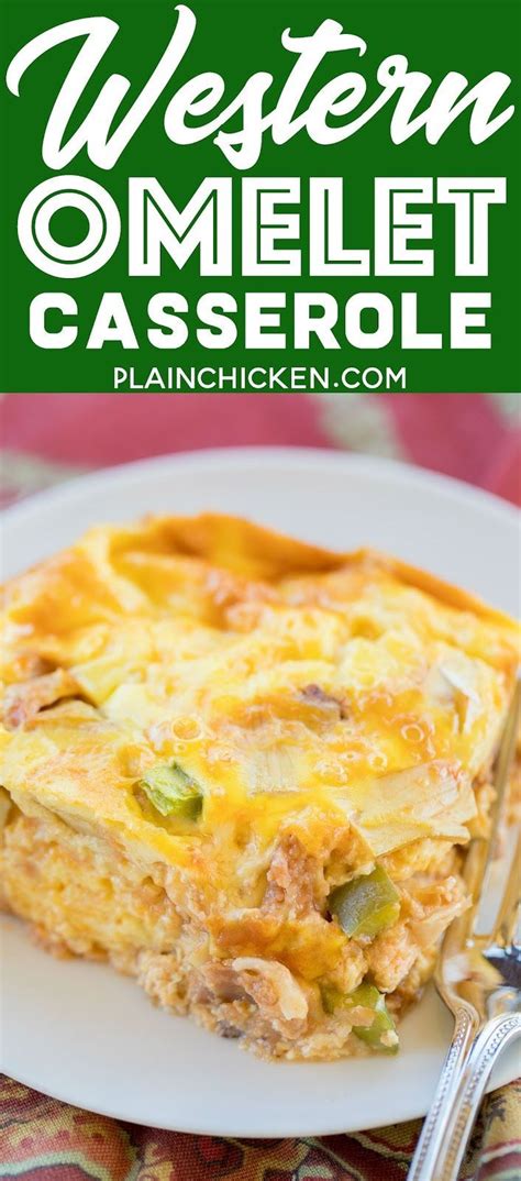 The ingredients needed for this dish are basic, as you'll. Western Omelet Casserole - perfect for breakfast, lunch or ...