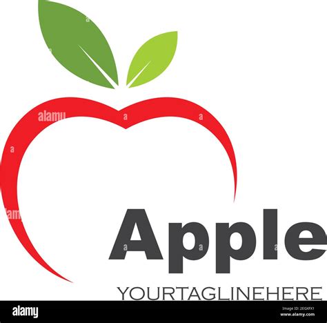 Apple Logo Icon Vector Illustration Design Template Stock Vector Image