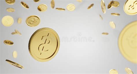 3d Rendering Realistic Gold Coins Explosion Flying And Many Gold