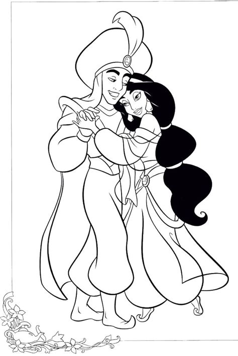 Princess jasmine aladdin coloring pages. Pin by Katie Ganner on Disney Coloring Pages | Pinterest