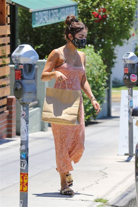 Vanessa Hudgens Wearing Retro Summer Dress While Out In Los Angeles