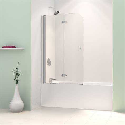 The dreamline unidoor lux is a fully frameless hinged shower door or enclosure designed in step with modern market trends. DreamLine Aqua Fold 36" x 58" Hinged Frameless Tub Door ...