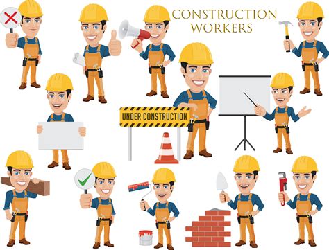 Construction Worker Clipart Workers Svg Construction And Social Worker