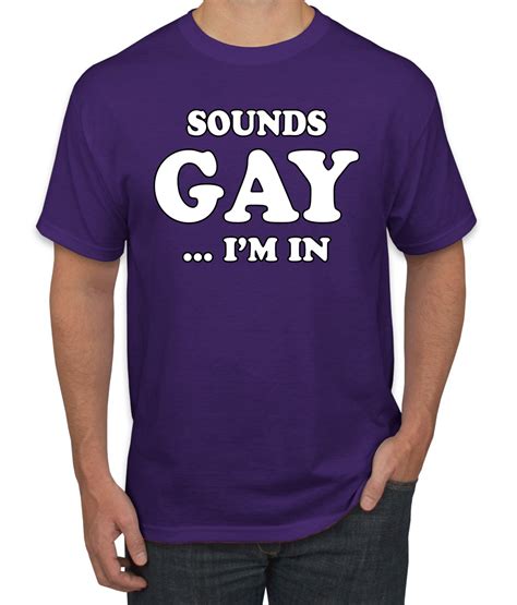 sounds gay im in funny lgbt pride humor tshirt graphic ally novelty t ebay