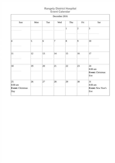 25 event calendar templates free samples examples formats download