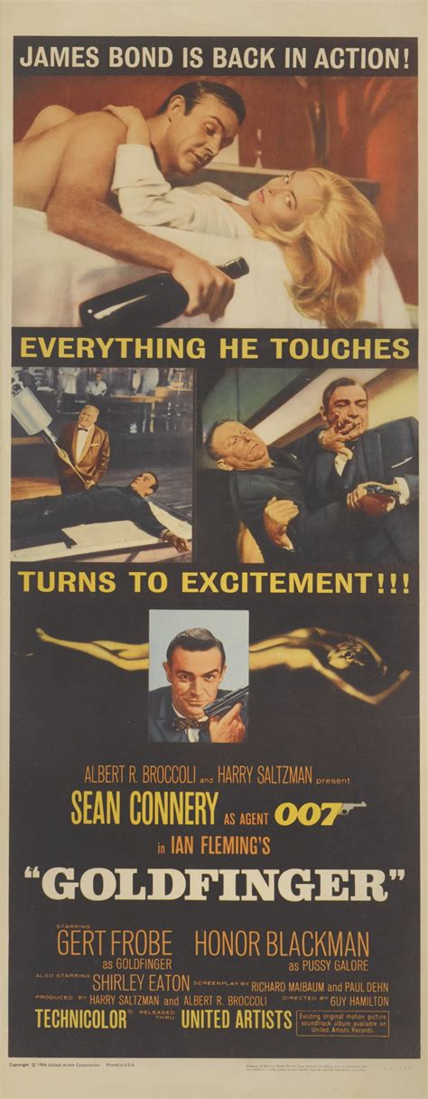 GOLDFINGER 1964 POSTER US Original Film Posters Online 2020