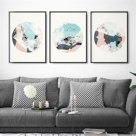 Set Of Three Abstract Wall Art Prints By Bronagh Kennedy - Art Prints