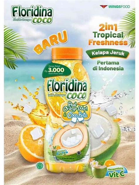 Jual Floridina Orange Coco Kelapa Jeruk 350ml X 12 Botol Di Seller Toko