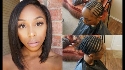 Sew In Bob With Side Part Hairstyle Men