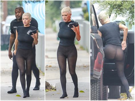 Kanye Wests Wife Bianca Censori Rocks Sheer Tights And Goes Shoeless For Lunch Date Photos