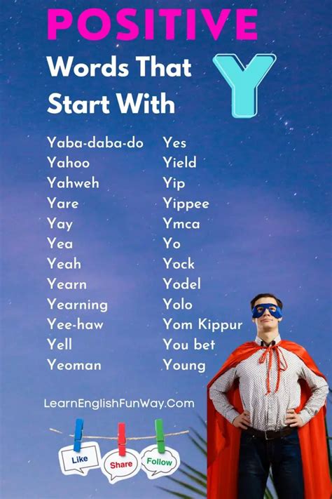 Words That Start With Y Wmsilope