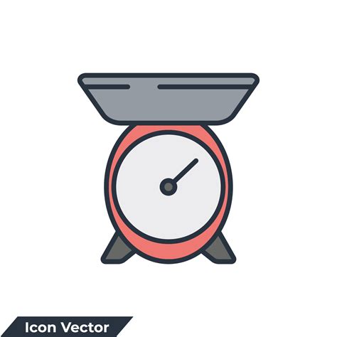 Kitchen Scales Icon Logo Vector Illustration Weight Symbol Template