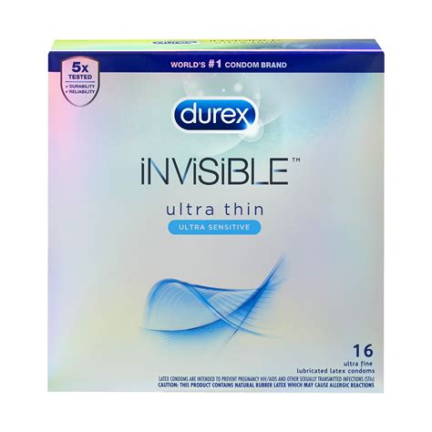 Durex Invisible Ultra Thin And Ultra Fine Sensitive Latex Condoms 16