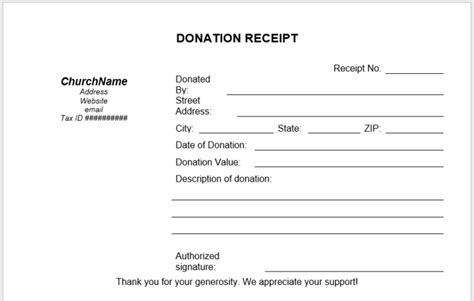 5 Free Donation Receipt Templates In Ms Word Templates