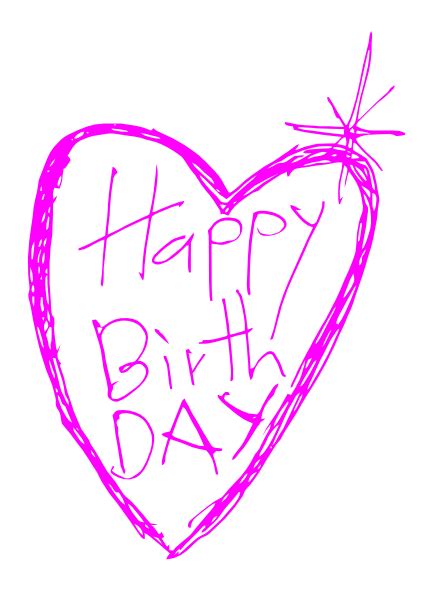 Happy Birthday Heart Clip Art At Vector Clip Art Online