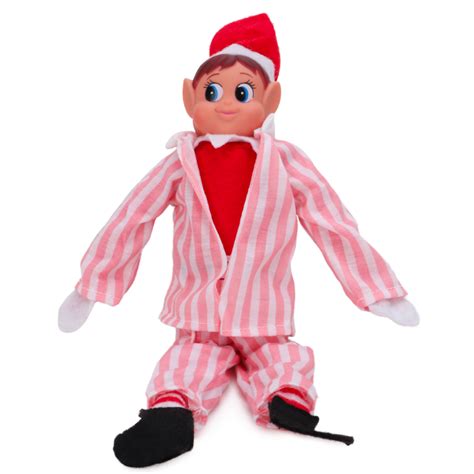 elves behavin badly elf plush and pink pyjamas christmas pack elf included toyland