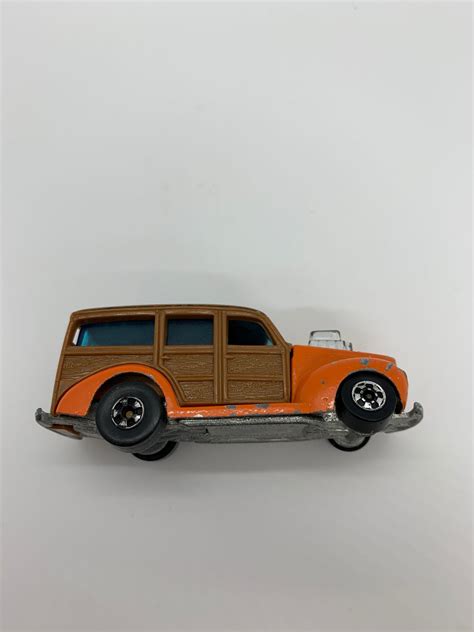 Vintage 1979 Hot Wheels 40s Ford Woody Wagon Woodie Die Cast Orange