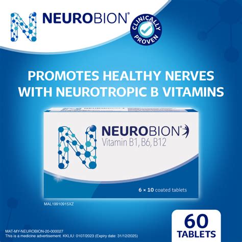 Neurobion Vits B1b6b12 Nerve Health Supplement 60 Tabs Shopee