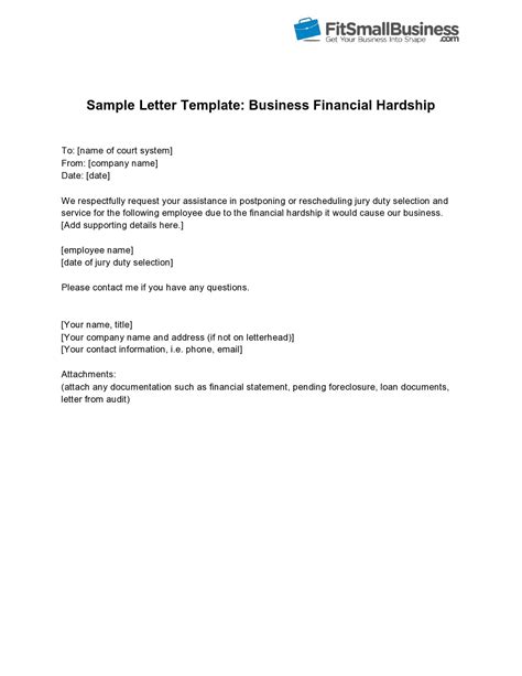 30 Effective Financial Hardship Letter Templates Templatearchive