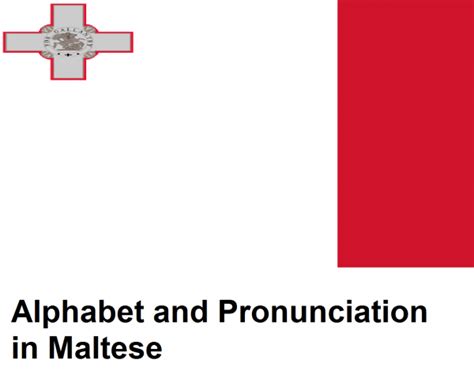 Maltese Pronunciation - Alphabet and Pronunciation