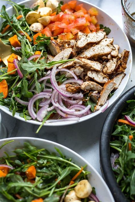 Whisk lemon juice, sumac, honey, garlic and salt in a large bowl. Balsamic Grilled Chicken and Arugula Salad | The Girl on Bloor