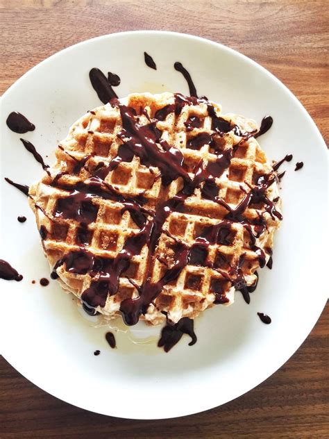 Vegan Waffles With Chocolate Sauce — Recipes Delicious Vegan Recipes