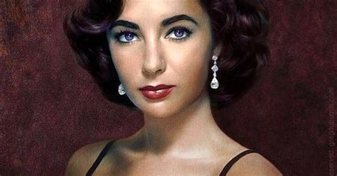 Elizabeth Taylor 1950s Her Eye Were Deep Blue That Appeared Violet W