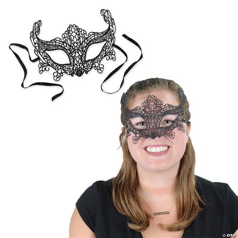 Black Lace Half Masquerade Mask Discontinued