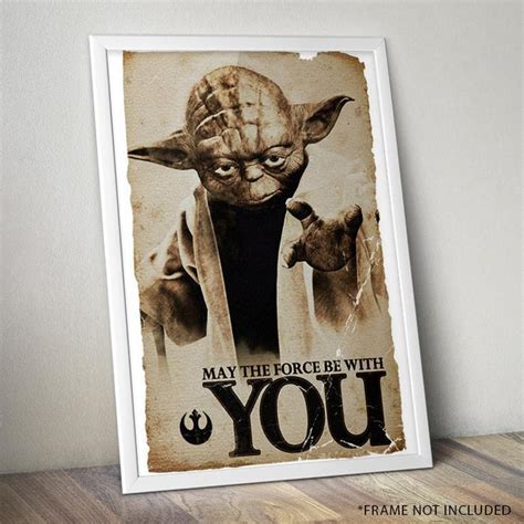 Star Wars Yoda Wall Poster 61 X 91cm May The Force Be With You Wall